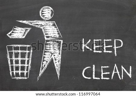 keep clean sign