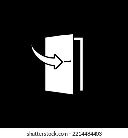 Keep Door Closed Icon Isolated On Dark Background