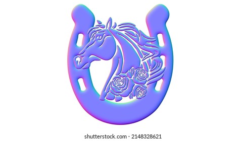 Kentucky Derby Logo Illustration Horseshoe Horse Roses