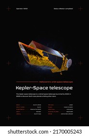 Kepler Space Telescope 3D Illustration Poster