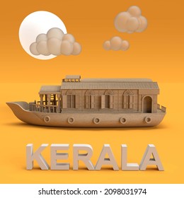 Kerala Boat House Monuments Of Kerla In 3d Render