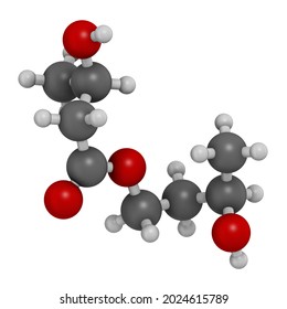 Ketone Ester Molecule  Present In Drinks To Induce Ketosis  3D Rendering  Atoms Are Represented As Spheres With Conventional Color Coding 