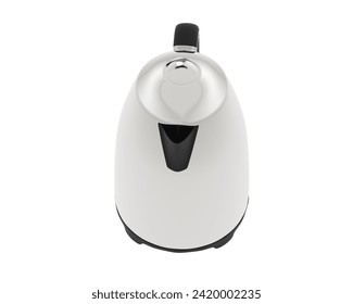 Kettle isolated on background. 3d rendering - illustration