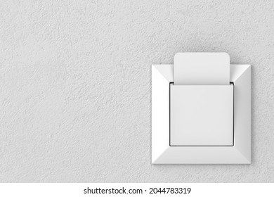 Key Card Reader On The Wall In The Hotel Room, 3D Illustration