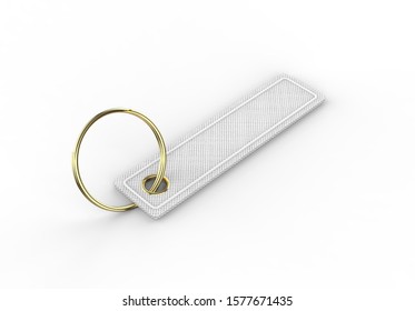 Key Chain Mockup.key Chain Design Mock Up Isolated On White Background, 3d Illustration.