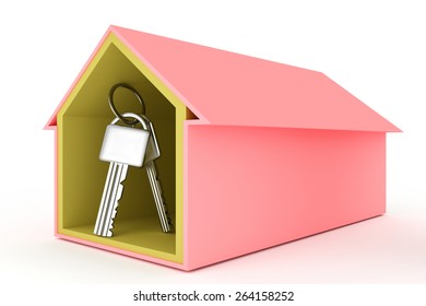 Key with house