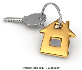 Key House Isolated On White Stock Illustration 113382889 | Shutterstock