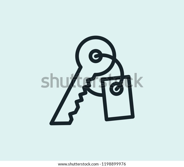 Key icon line isolated on clean\
background. Key icon concept drawing icon line in modern style. \
illustration for your web mobile logo app UI\
design.