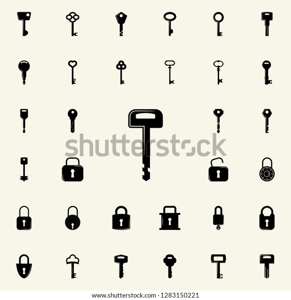 key icon. lock and keys icons universal set for\
web and mobile