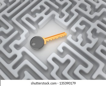 Key to labyrinth. 3d