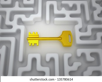 Key to labyrinth. 3d