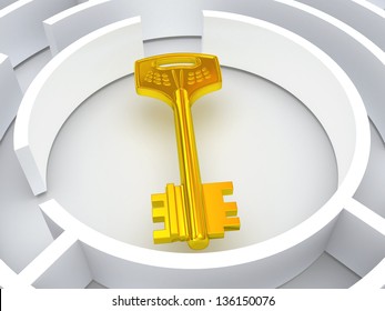 Key to labyrinth. 3d
