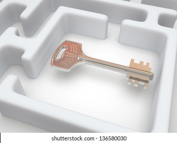 Key to labyrinth. 3d