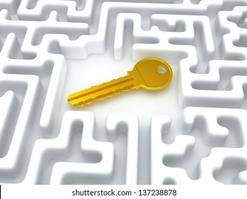 Key to labyrinth. 3d