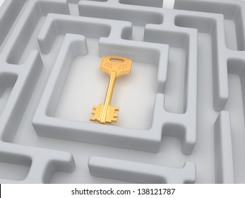 Key to labyrinth. 3d