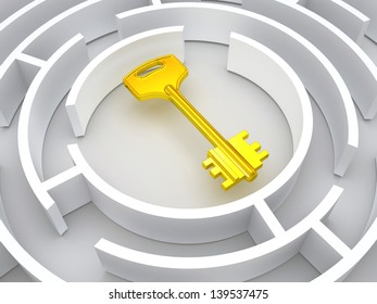 Key to labyrinth. 3d