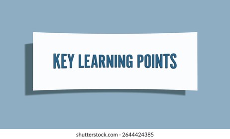 Key Learning Points. A card isolated on blue background.