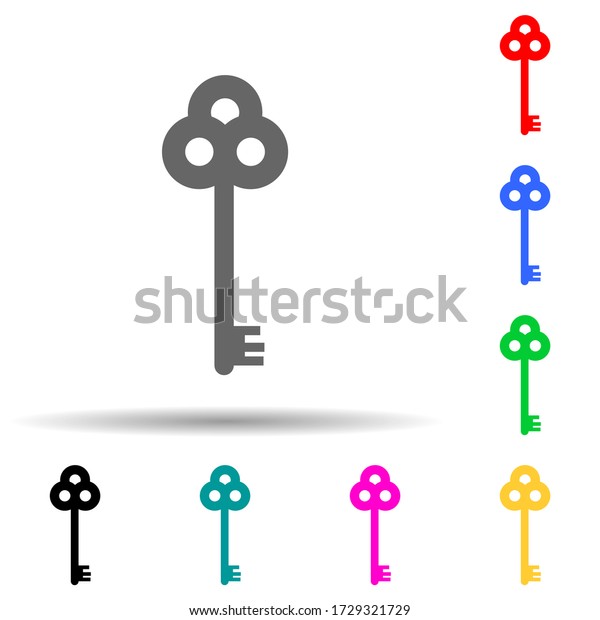 key multi color style icon. Simple glyph,
flat illustration of lock and keys icons for ui and ux, website or
mobile application