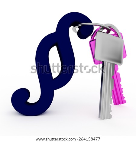 Key with paragraph symbol