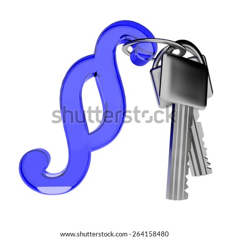 Key with paragraph symbol