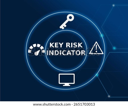 key risk indicator tech concept.A metric used to measure potential risks to a business, allowing organizations to assess and mitigate risks proactively.
