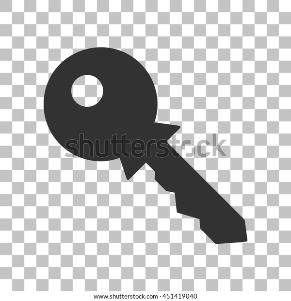 Key sign illustration. Dark gray icon on\
transparent\
background.
