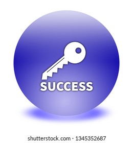Key to success button isolated
