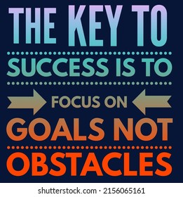Key Success Focus On Goals Not Stock Illustration 2156065161 | Shutterstock