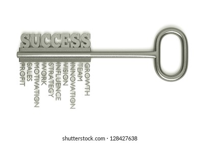 a key with word success, business concept