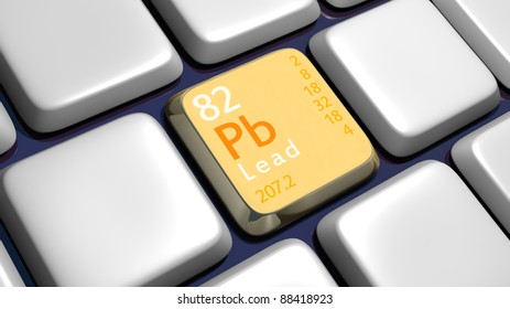Keyboard (detail) with Lead  element - 3d made