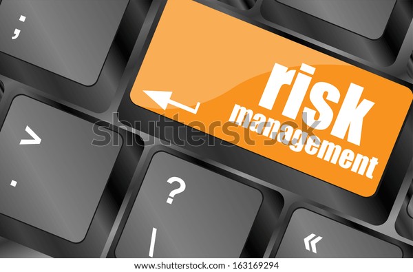 Keyboard Risk Management Button Internet Concept Stock Illustration ...