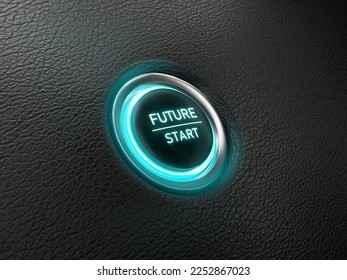 Keyless Smart Key Engine Start Stop Button 3d render - Shutterstock ID 2252867023