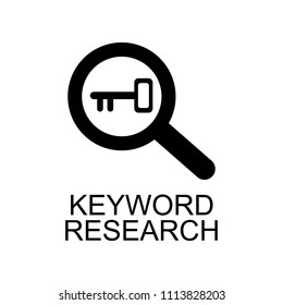 Keyword Research Icon Element Seo Development Stock Illustration