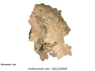 Khuzestan, Iran Satellite Imagery (3D Rendering)