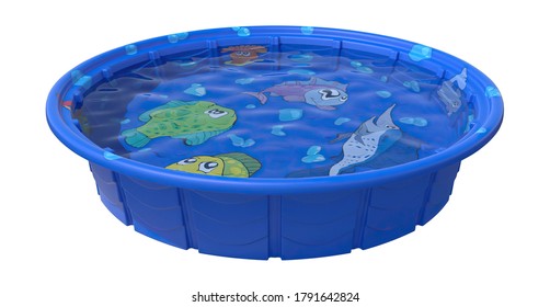 Kiddie Pool 3D Illustration On White Background