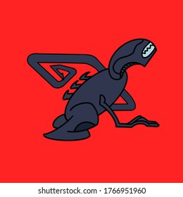 Kids alphabet, Xenomorph, letter X