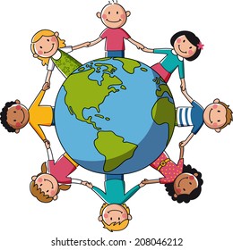 Children Around World Stock Vector (Royalty Free) 5486836