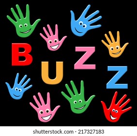 Kids Buzz Representing Public Relations And Aware