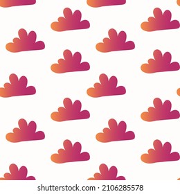 Kids cute seamless gradient clouds pattern for fabrics and textiles and packaging and gifts and cards and linens and wrapping paper .