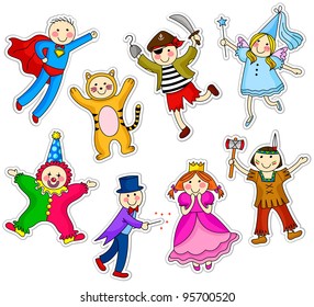 kids with different costumes - Powered by Shutterstock