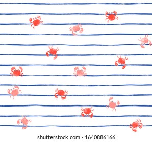 Kids Fabric Crab Fashion Illustration