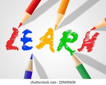 Kids Learn Showing Learning Train And Educate