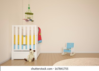 Kids Play Room With Bed And Other Toys