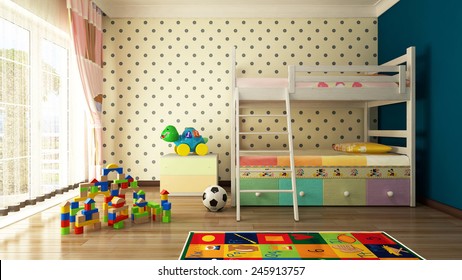 Kids Room Design And 3D Rendering