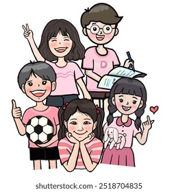 Kids,children,group of kids,happy kids,teamwork,friendship,cartoon children,fun, play,education,school,diverse kids,happy faces,siblings,friends,playful,kindergarten,family,gang, kid groups, the gang. - Powered by Shutterstock