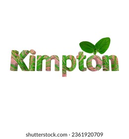 Kimpton 3d editable text effect nature leaf font.