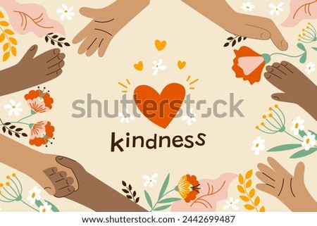 Kindness background in flat design