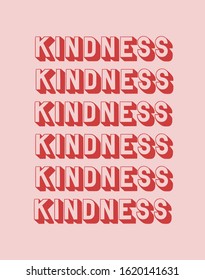 Kindness Poster Art Fun Modern Inspirational Stock Illustration ...