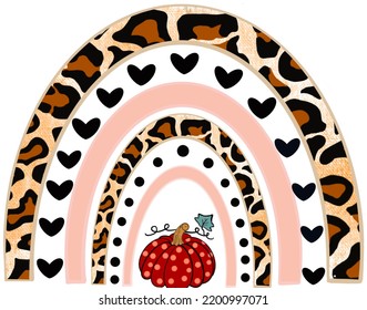 Kindness Rainbow, Pumpkin, Rainbow, Leopard Design, Heart Design, Sublimation, Jpeg