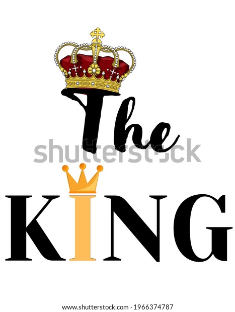 King Calligraphy White Background Stock Illustration 1966374787 ...